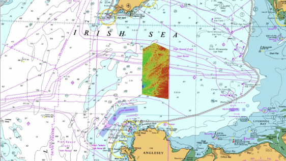 Hydrographic survey data exposes glacial remnants on Irish Sea floor