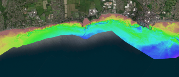 Fugro is using bathymetric Lidar and their RAMMS technology to map the seabed along Northern Ireland’s coastline as part of a project to create a detailed 3D elevation model of the coast. (Courtesy: Agri-Food and Biosciences Institute)