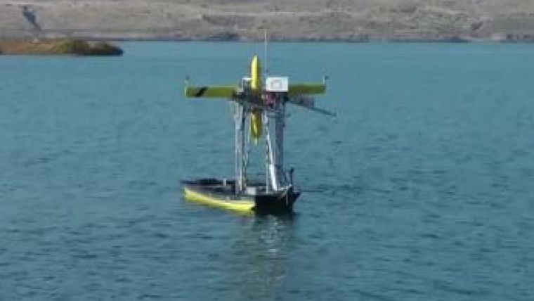 First UAV Flight from Unmanned Boat