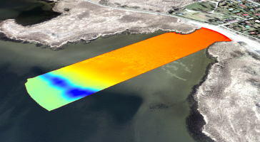 Development of digital bathymetric models from hydroacoustic and photogrammetric data