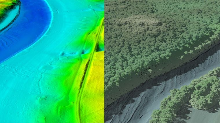Precision Lidar mapping of the Potomac River by USGS and Dewberry