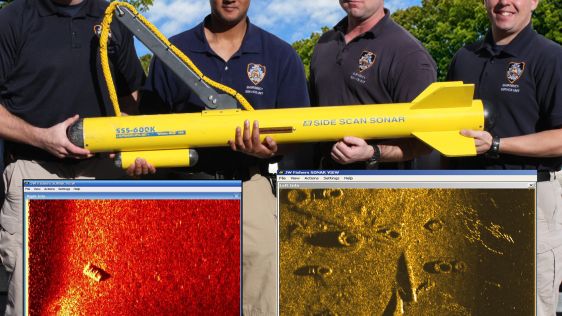 Police and Dive Companies Using Sidescan Sonar